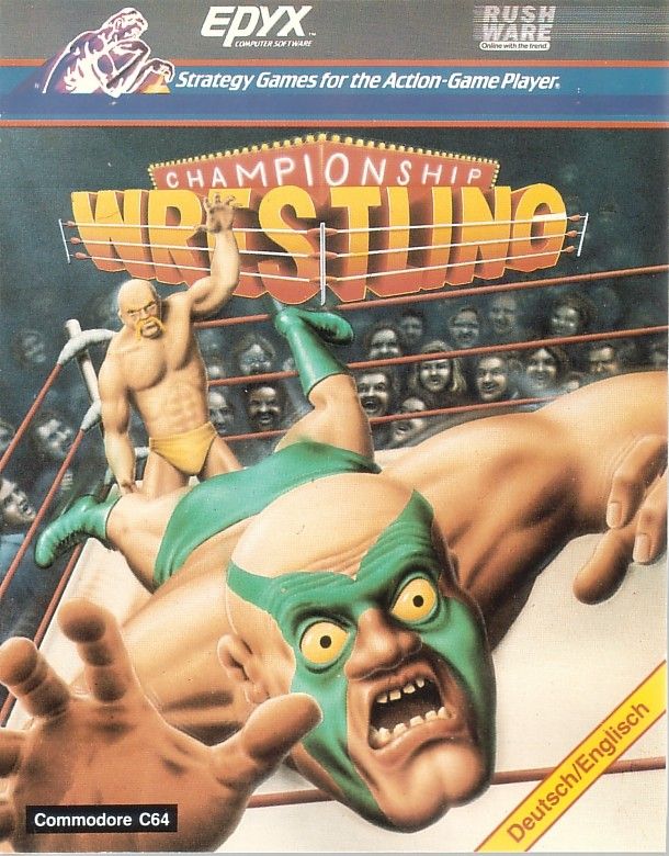 Championship Wrestling box art for Commodore 64